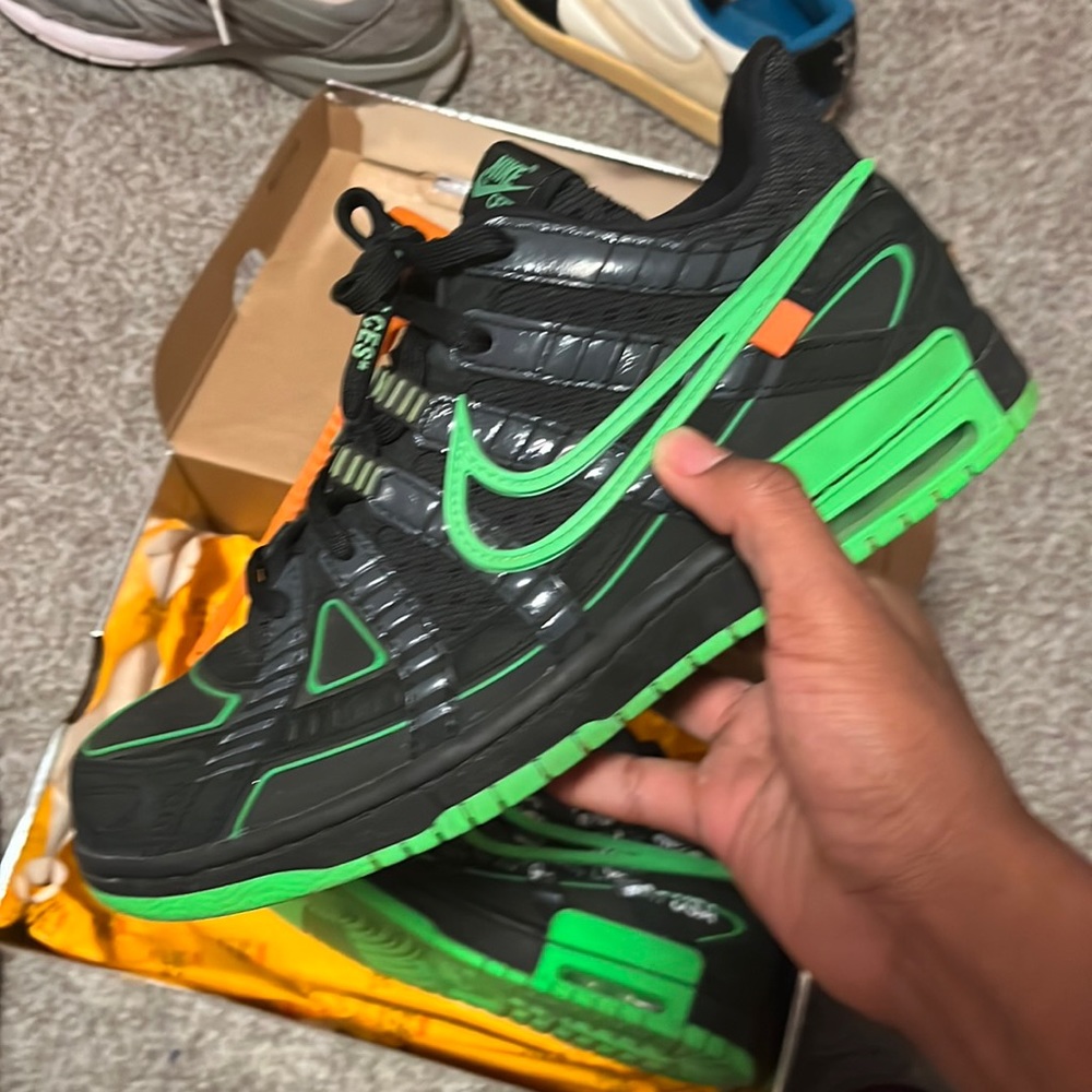 Nike Air Rubber Dunk/ low Green strike off whites